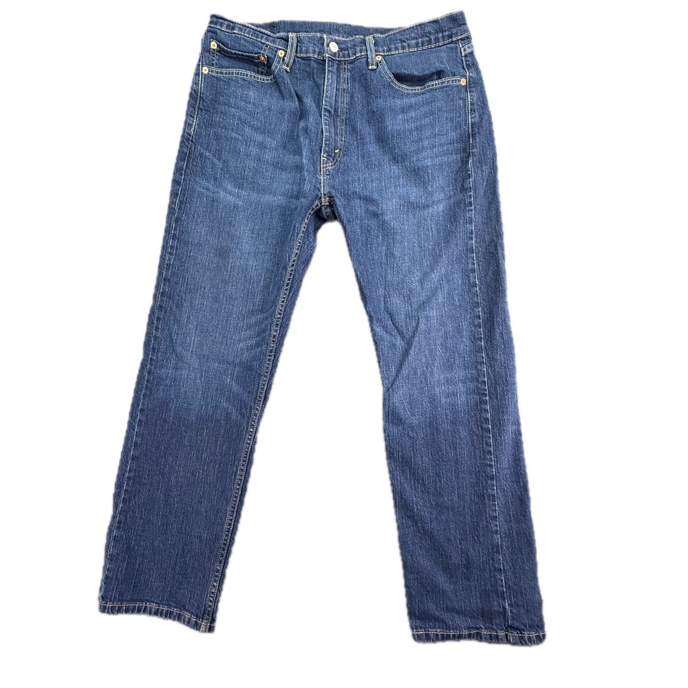 Levi's 505 Regular Fit Jeans Mens 36x30 Blue Medium Wash Straight Leg Denim